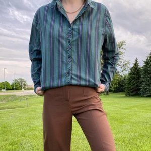 Urban Outfitters Oversized Striped Button Down Shirt